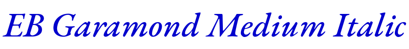 EB Garamond Medium Italic लिपि